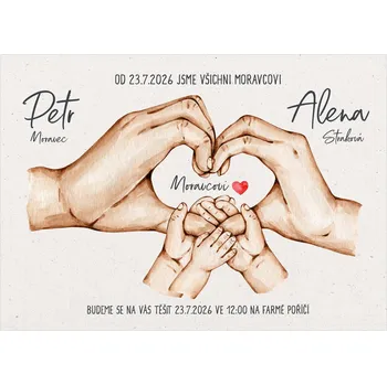 Svatební dekorace Svatební oznámení 286 – 3 děti