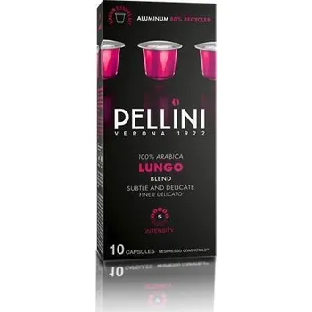 Kávové kapsle "Lungo", kompatibilní s Nespresso, 10 ks, PELLINI 329910191