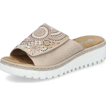 Dámské pantofle Dámské nazouváky RIEKER V1395-62 béžová S6 42