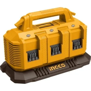 Nabíječka baterií Ingco nabíječka na 6ks baterie 4,0A pro Li-ion baterie AKU 20V