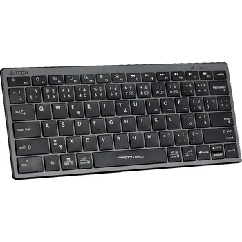 Klávesnice A4tech FBX51C, bezdrátová kancelářská klávesnice,BT/2,4 Ghz USB, CZ, šedá