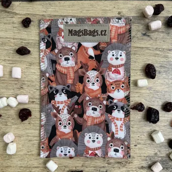 Sáček na potraviny Mlska, kapsa na mlsání - podzimní les MagsBags.cz