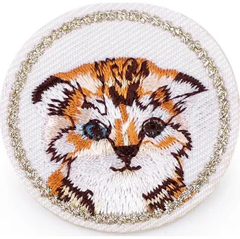 Nažehlovačka kočka, malé, 2 hnědá světlá