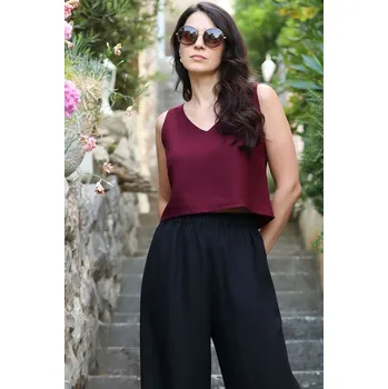 Lotika Lněné oboustranné tílko na širší ramínka 1162677