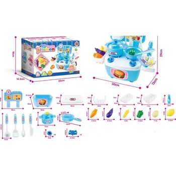 Dětská kuchyňka Mini kuchyňka modrá pro děti