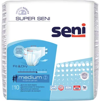 Plena pro dospělé Seni Super Plus absorpční plenkové kalhotky s lepítky velikost M, 10 ks