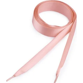 Tkaničky do bot Saténové tkaničky do bot, tenisek a mikin délka 110 cm, střední, 1 pudrovo-lososová