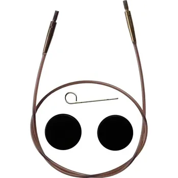 Jehlice Hnědé vyměnitelné lanko KnitPro 35 cm