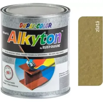 ALKYTON - Samozákladový email na kov, dřevo a beton kladívkový zlatý 750ml