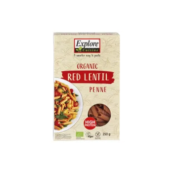 Příloha Explore Cuisine Penne z červené čočky 250g bio BIO VEGAN BEZLEPEK Množství: 1 ks