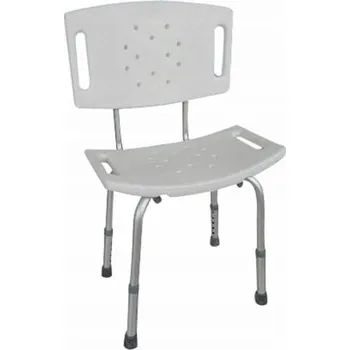 Koupelnové sedátko WILSON RF-820 REHA FUND Bílá sprchová stolička s výřezem a opěradlem