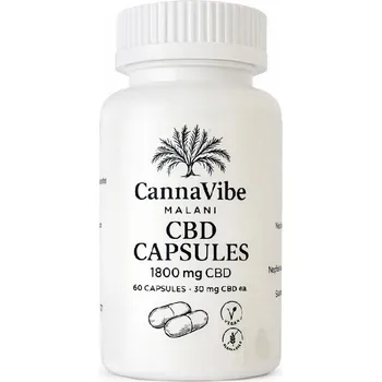 CBD CannaVibe Malani Full Spectrum CBD Gelové Kapsle 30mg - 60 ks=1800mg