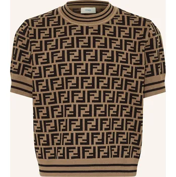 Oblečení a móda Fendi Dívčí Úpletové Tričko, černá / hnědá, 140