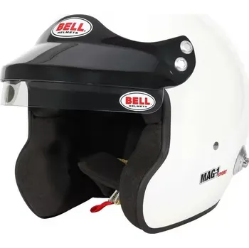 Cyklistická přilba Přilba BELL MAG-1, bílá (HANS)