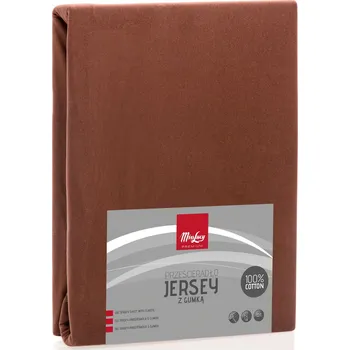 Prostěradlo Jersey prostěradlo s gumou MISS LUCY CHOCOLATE SVĚTLE HNĚDÉ 200&nbsp;x&nbsp;220&nbsp;cm