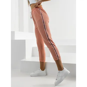 Dámské oblečení Růžové dámské tepláky Bolf YW01020A - S