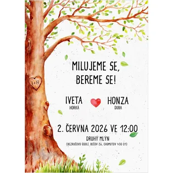 Svatební dekorace Svatební oznámení 189 – Strom lásky