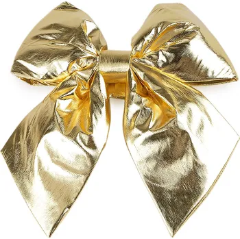 Vánoční dekorace Vánoční mašle metalická 21x24 cm