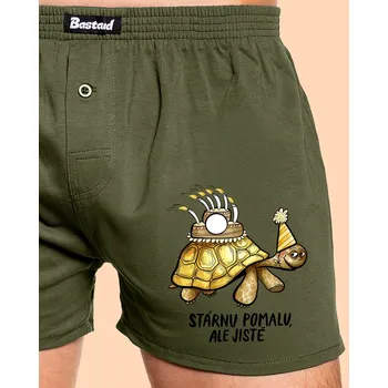 Trenýrky Bastard Stárnu pomalu pánské trenky Khaki