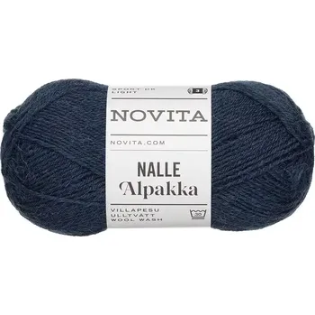 Příze Novita Nalle Alpakka 1261 Noční modrá (Ponožková příze s alpakou Nalle Alpakka frosty night)