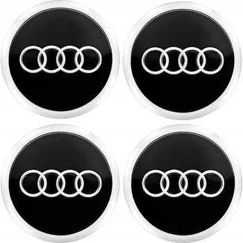 Středová krytka kola Krycí víčka AUDI 69 mm lesklá černá