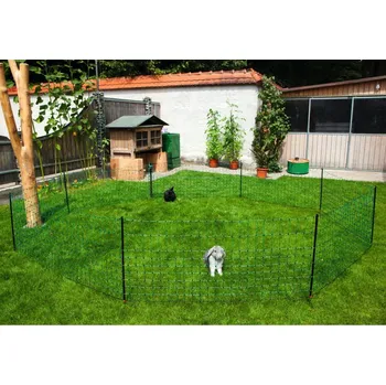 Ohradník Síť pro králíky, vodivá, výška 65 cm, délka 50 m, dvojitý hrot, zelená