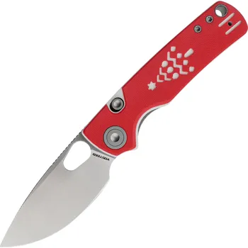 Vosteed Porcupine 14C28N Satin Red & White G10 - XMAS A2617