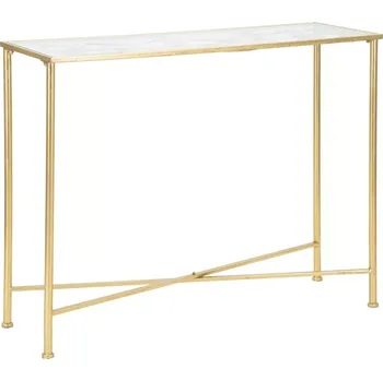 Konzolový stolek Konzolový stolek Butterflies 100 cm zlatý/čirý