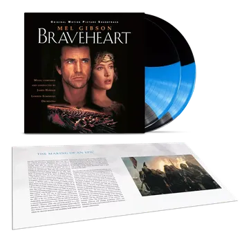 Hudba Soundtrack: Horner James: Braveheart (20th Anniversary, Coloured Blue & Black Stripe Vinyl) - 2Vinyl (LP)