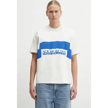 Pánské tričko Bavlněné tričko Napapijri Napapijri x Martine Rose NP0A4HATN1A1 béžová 01X, vel. L