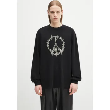 Pánská mikina Bavlněná mikina Aries Peace Press Gothic Waffle LS Tee AR6003903 černá 99X, vel. L