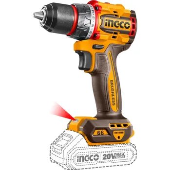 Ingco CDLI206681 AKU vrtací šroubovák 66 Nm, bez baterie a nabíječky