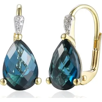 Náušnice Gems, Oslnivé náušnice Nerina v kombinovaném zlatě, s London blue topazy a brilianty, 585-38-3-1359.2ZB0.0.00.HSI.616.08