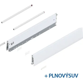 Nábytkové kování Blum BLUM MERIVOBOX výsuv koše sada výška E-reling, BLUMOTION, 70kg, délka 550, hedvábně bílá