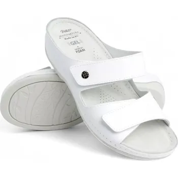 Dámské pantofle DÁMSKÉ PANTOFLE BATZ FC06 BÍLÁ Barva: BÍLÁ, Velikost: 40