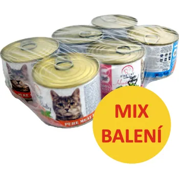 Krmivo pro kočku FINE CAT EXCLUSIVE konzerva pro kočky 100% MASA MIX balení 6x200g