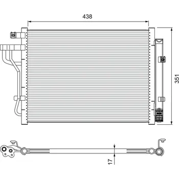 Výparník klimatizace Kondenzátor, klimatizace VALEO 814399