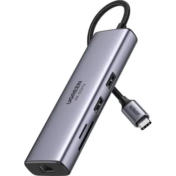 Replikátor portů UGREEN 7-in-1 USB-C to HDMI/2*USB 3.0/SD+TF/RJ45/PD100W 4K