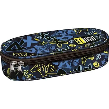 Penál oválný St.RIGHT - XD ART, PC-01, rozměry: 23 x 9,5 x 6 cm