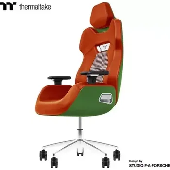 Herní židle Thermaltake ARGENT E700 Design by Studio FA Porsche černo-zelená (GGC-ARG-RGLFDL-01)