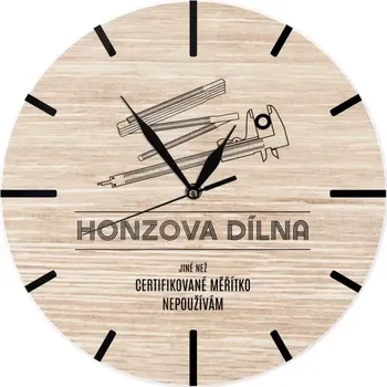 Hodiny Plexi nástěnné hodiny Jméno dílna - jiné než certifikované měřítko nepoužívám