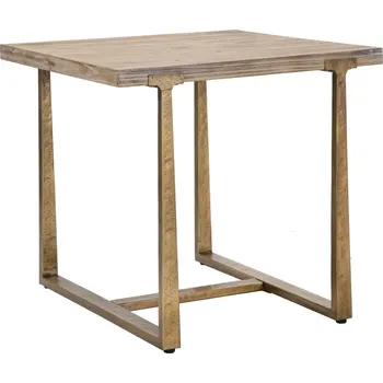 Jídelní stůl Jídelní stůl Ankara 80 cm hnědý/zlatý