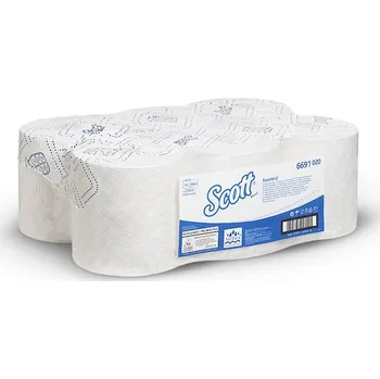 Papírový ručník Ručníky SCOTT Essential, bílá, karton = 6 rolí x 350 m
