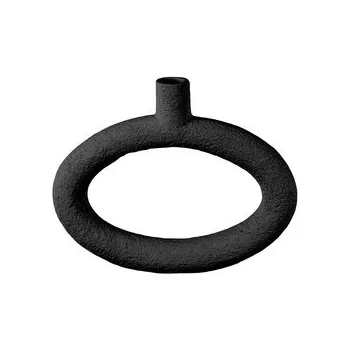 Váza Váza oválná široká ve tvaru prstenu Ring Oval Wide černá Present Time