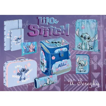 Lilo and Stitch Školní set 9ks Lilo a Stitch sada aktovka/batoh, penál, pouzdro, sáček a doplňky STLP8255/09