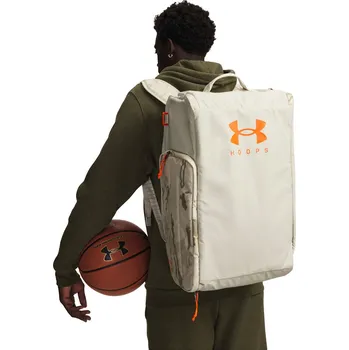 Cestovní taška Sportovní taška Under Armour Contain Duo MD BP Duffle Khaki Base/Team Orange
