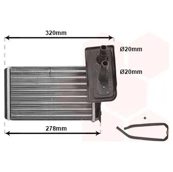 Výměník tepla, vnitřní vytápění VAN WEZEL 43006099