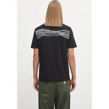 Pánské tričko Bavlněné tričko Napapijri S-Back Graphic NP0A88SU9411 černá 99X, vel. XL