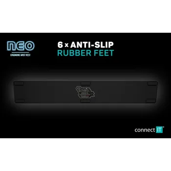 Podložka pod myš Connect IT ergonomická podložka ke klávesnici, vel. L (435 × 70 mm)