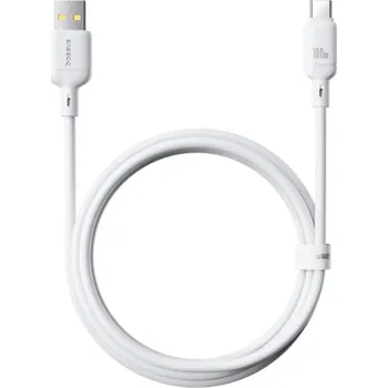 Počítačové příslušenství Rychlonabíjecí kabel Baseus Silky USB/USB-C 1m 100W bílý